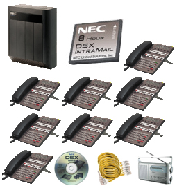 NEC DS2000 Kit With 8 Phones & Voice Mail