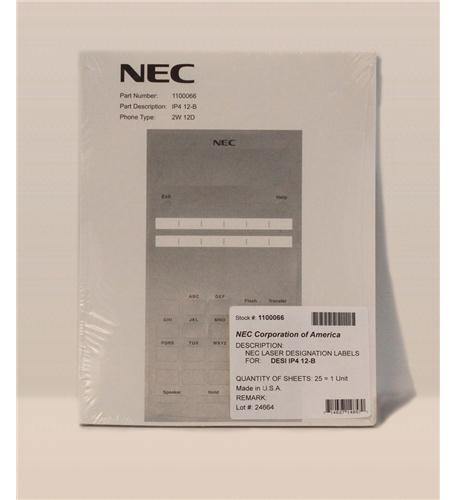 (image for) NEC SL1100 12 Button Desi Labels